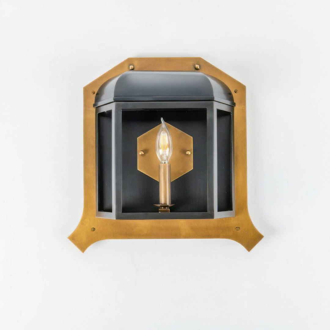 Gaslighter One Light Wall Sconce in Blackened Zinc/Heritage Bronze Varaluz