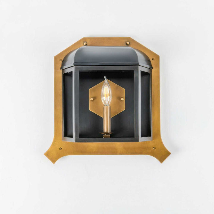 Gaslighter One Light Wall Sconce in Blackened Zinc/Heritage Bronze Varaluz