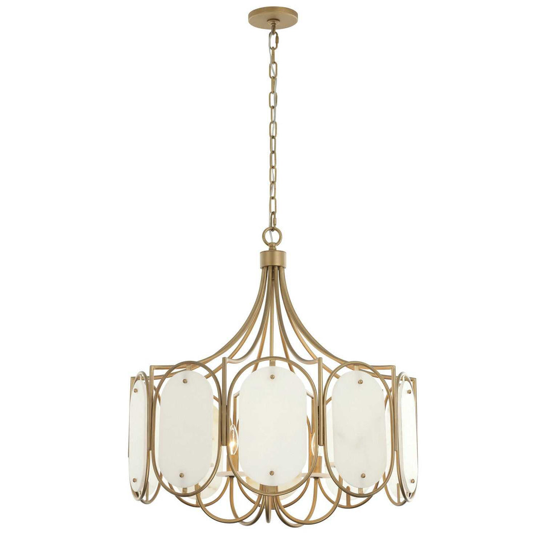 Panelist Five Light Pendant in Brass Kisser Varaluz