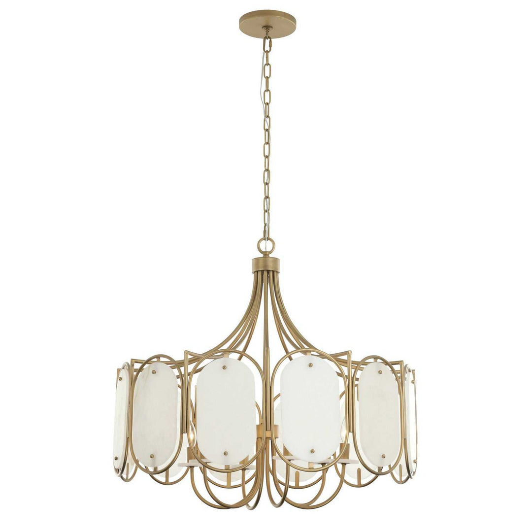 Panelist Six Light Pendant in Brass Kisser Varaluz