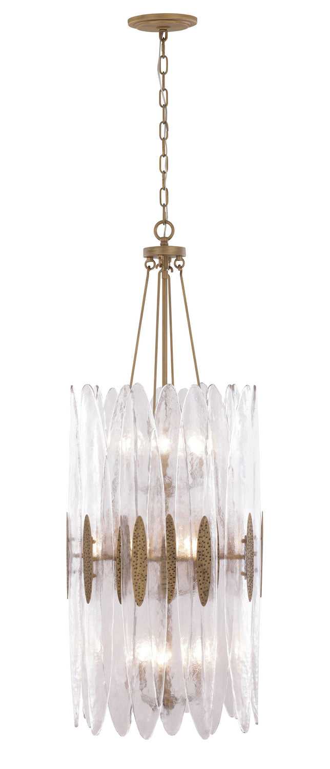 Aurora Nine Light Pendant in Havana Gold Varaluz