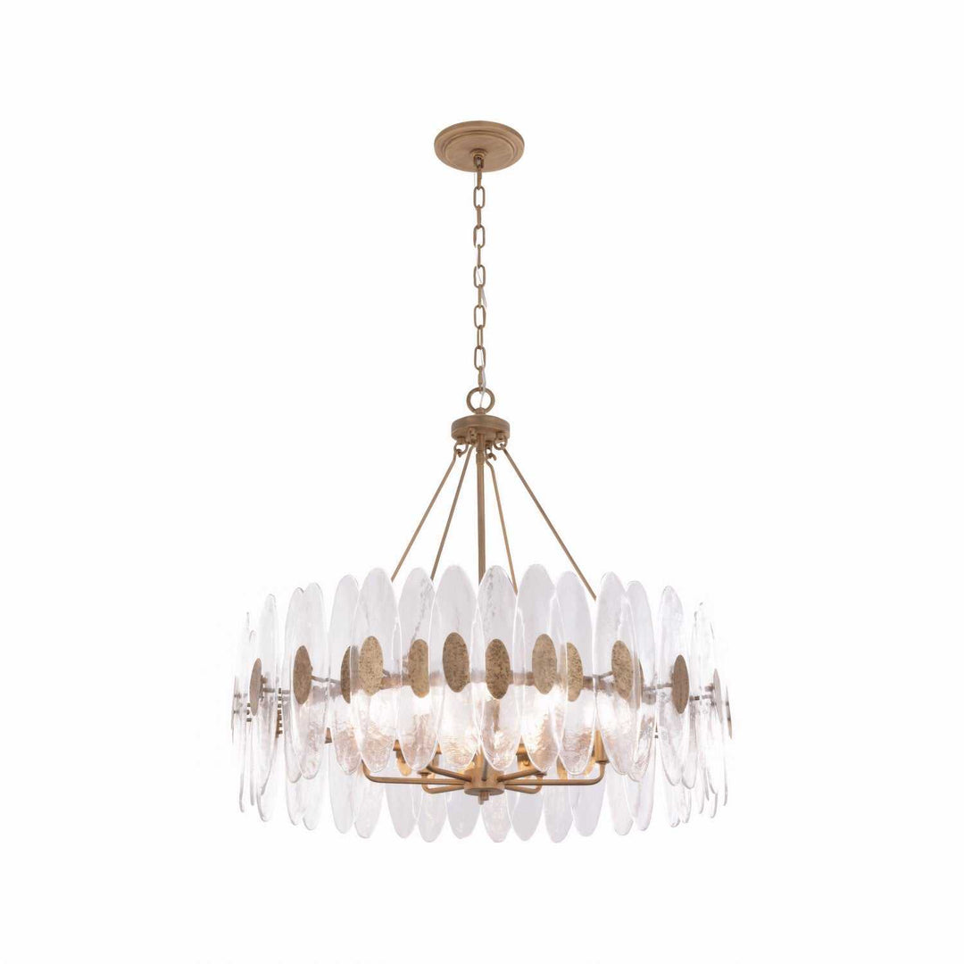 Aurora Eight Light Pendant in Havana Gold Varaluz