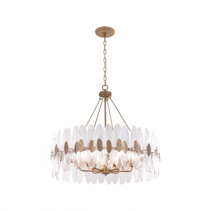 Aurora Eight Light Pendant in Havana Gold Varaluz