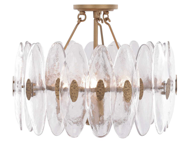 Aurora Four Light Semi-Flush Mount in Havana Gold Varaluz