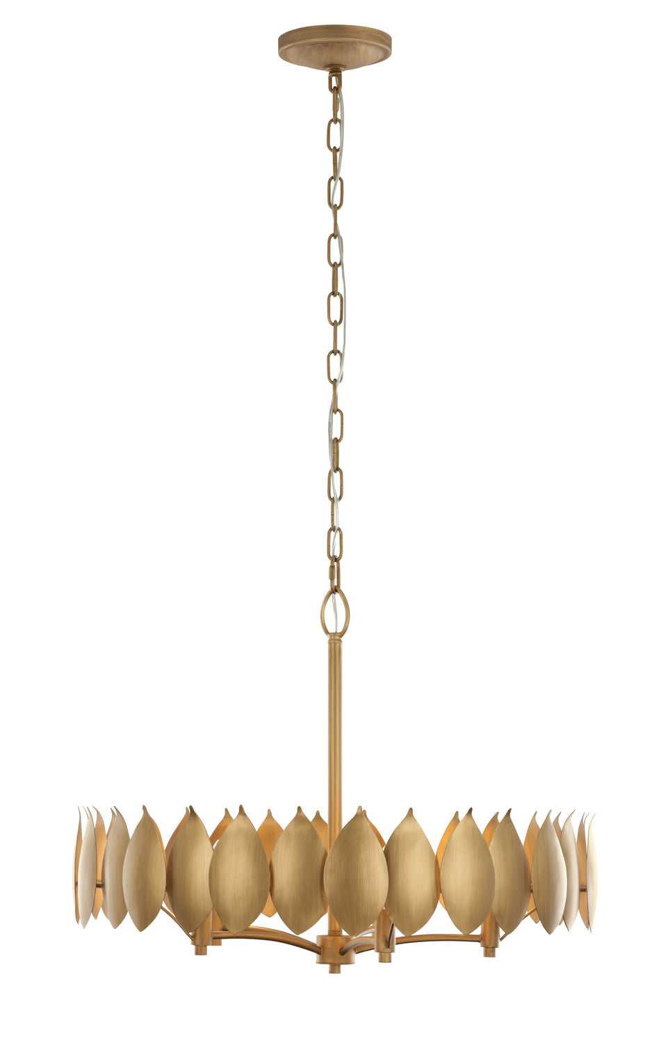 Petal Reign Five Light Pendant in Brass Kisser Varaluz