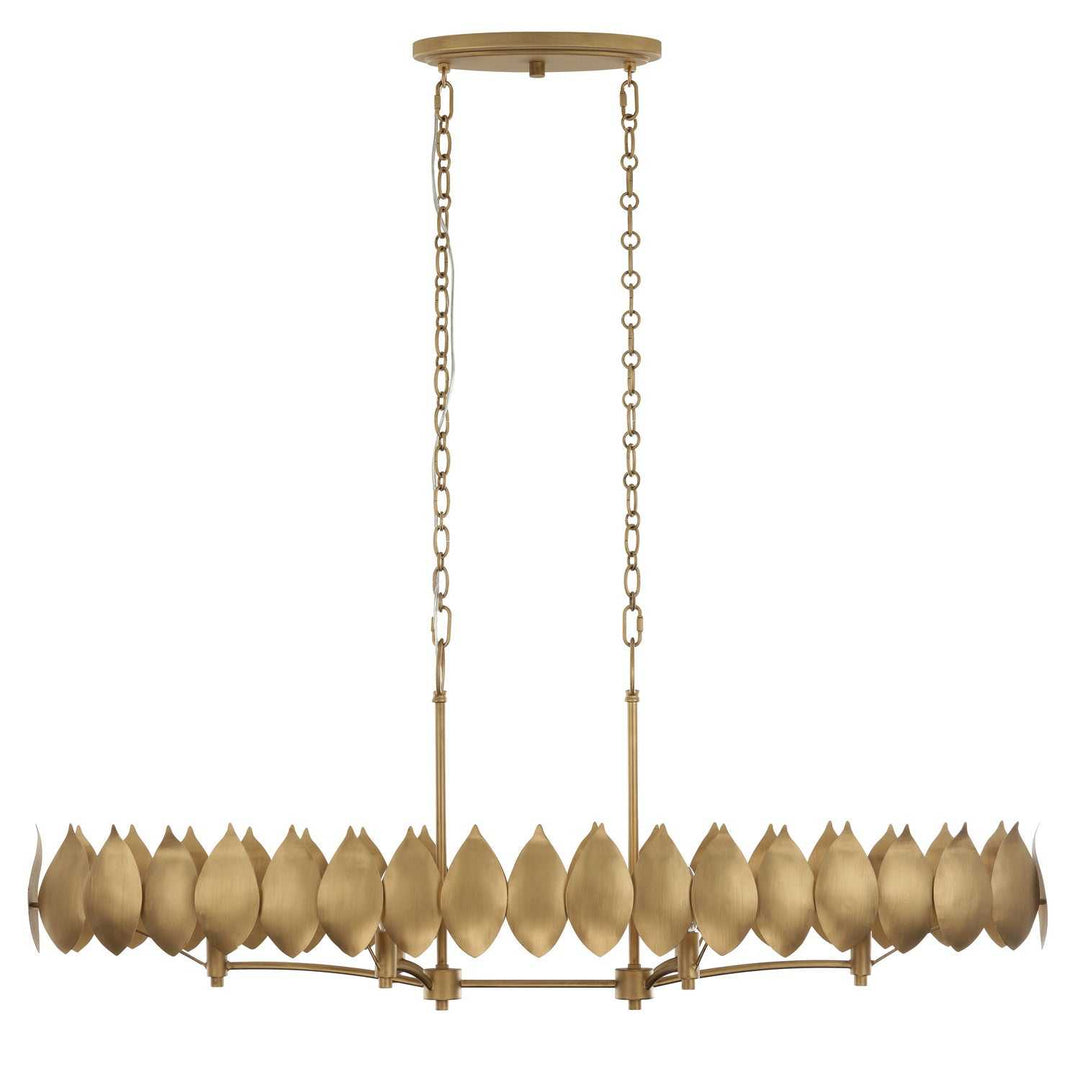 Petal Reign Six Light Pendant in Brass Kisser Varaluz
