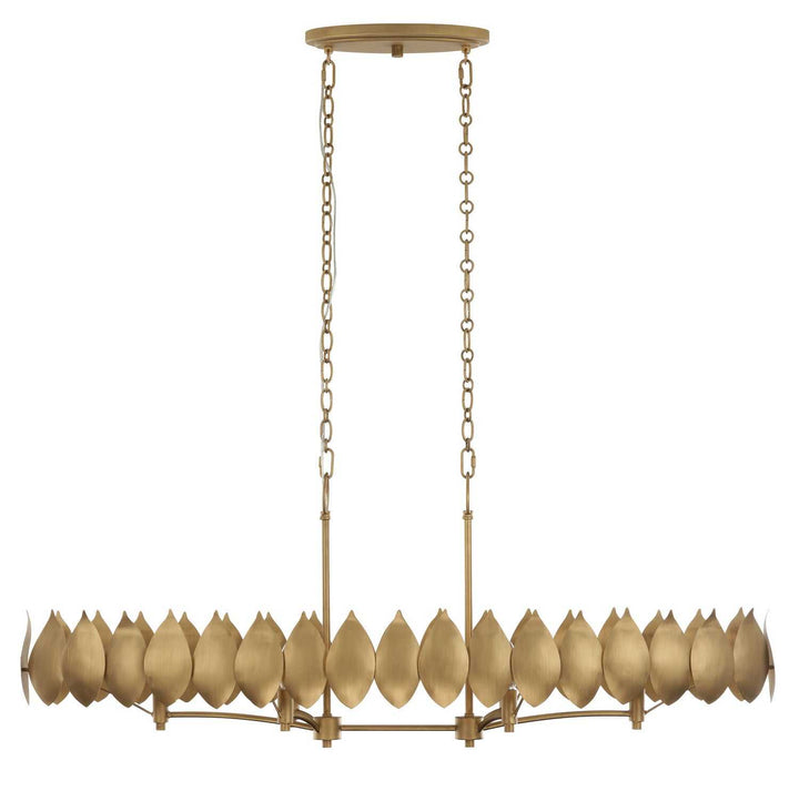 Petal Reign Six Light Pendant in Brass Kisser Varaluz