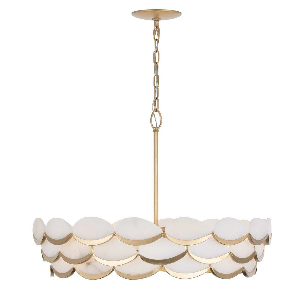 High Tide Eight Light Pendant in French Gold Varaluz