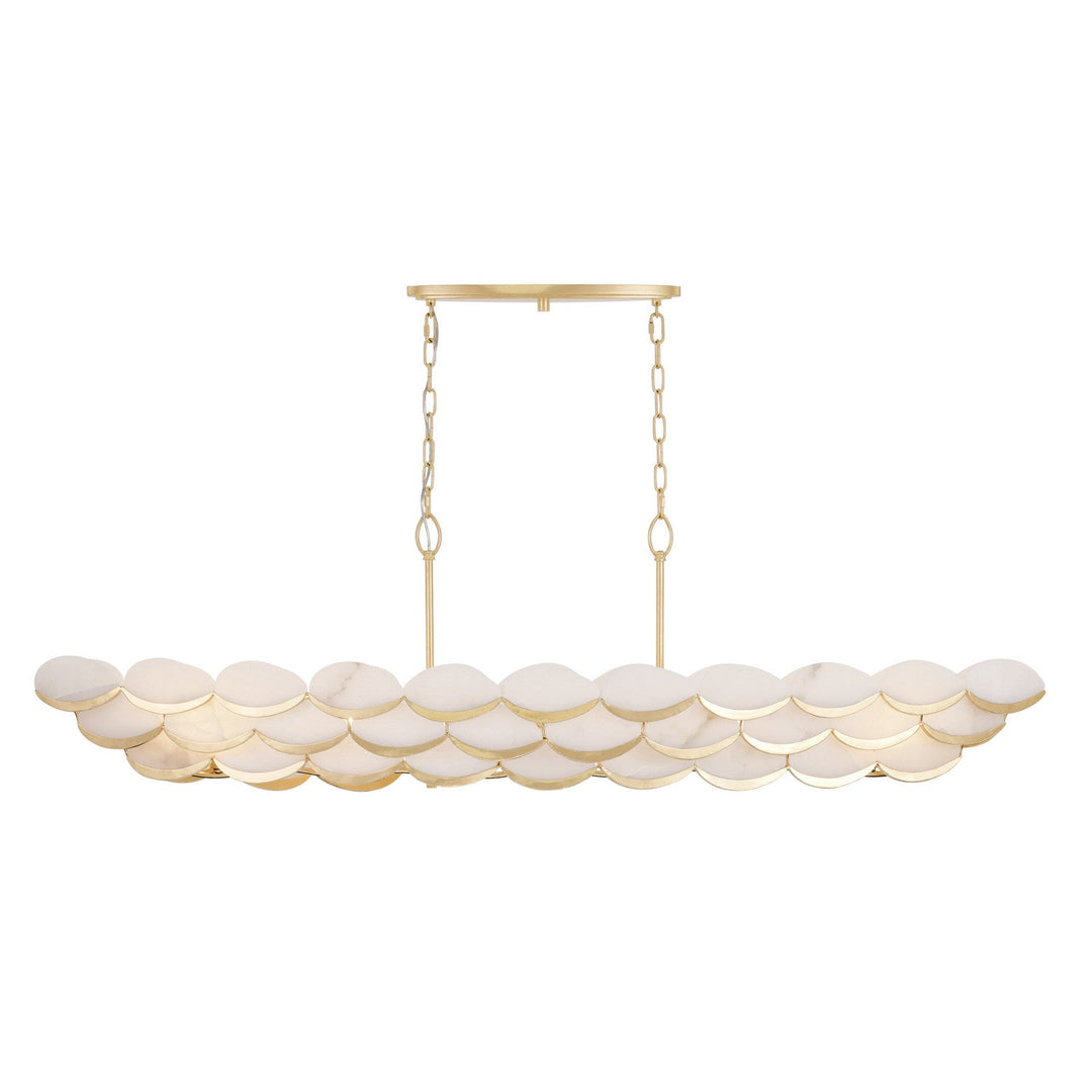High Tide Six Light Pendant in French Gold Varaluz