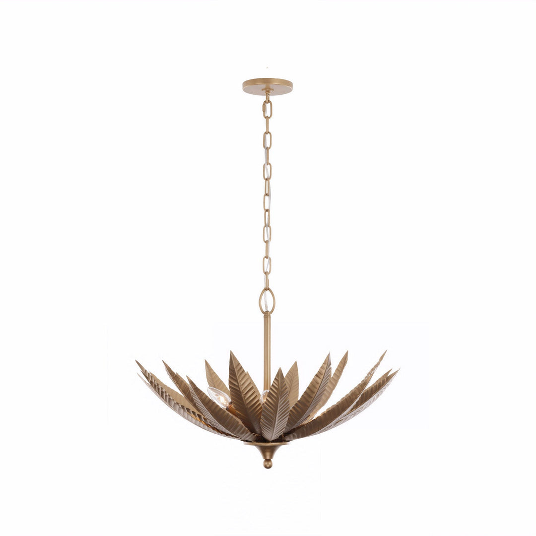 Zanara Three Light Pendant in Brass Kisser Varaluz