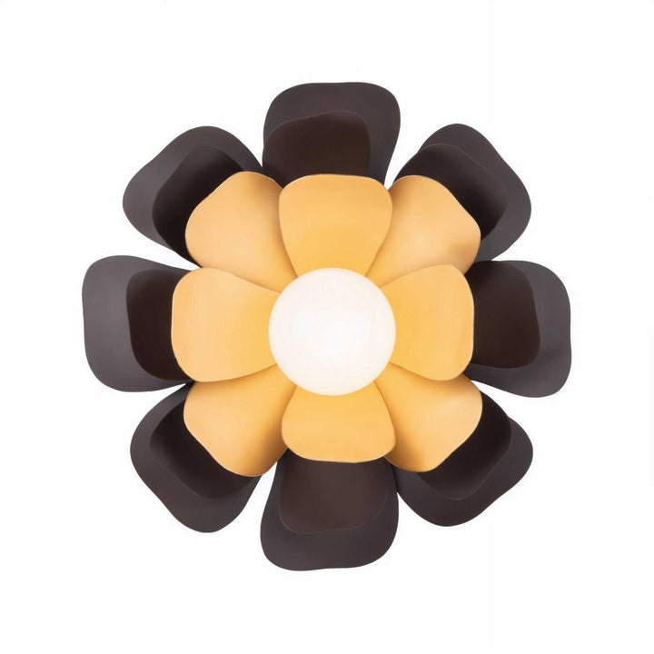 Botanic Panic One Light Wall or Flush Mount in Dark Bronze / French Gold Varaluz