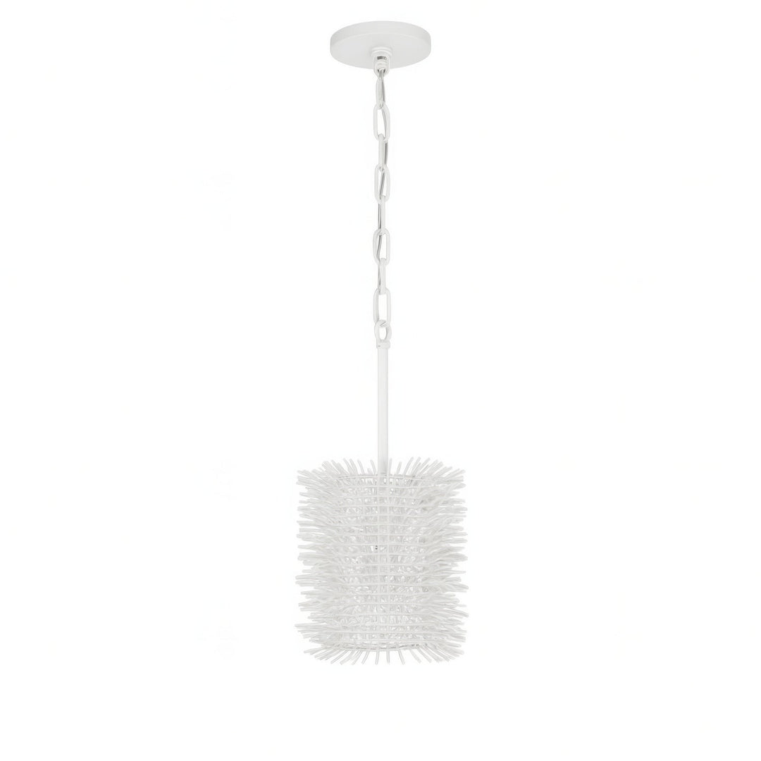 Urchin One Light Pendant in White Varaluz