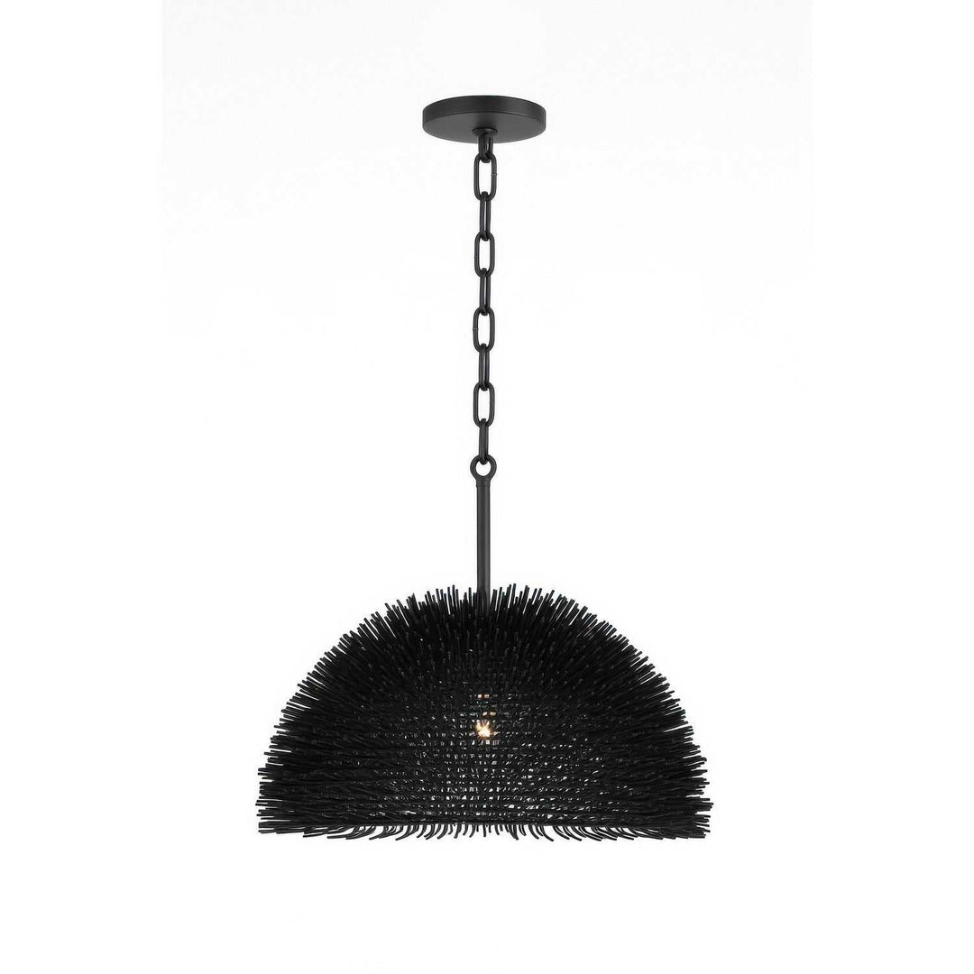Urchin One Light Pendant in Black Varaluz