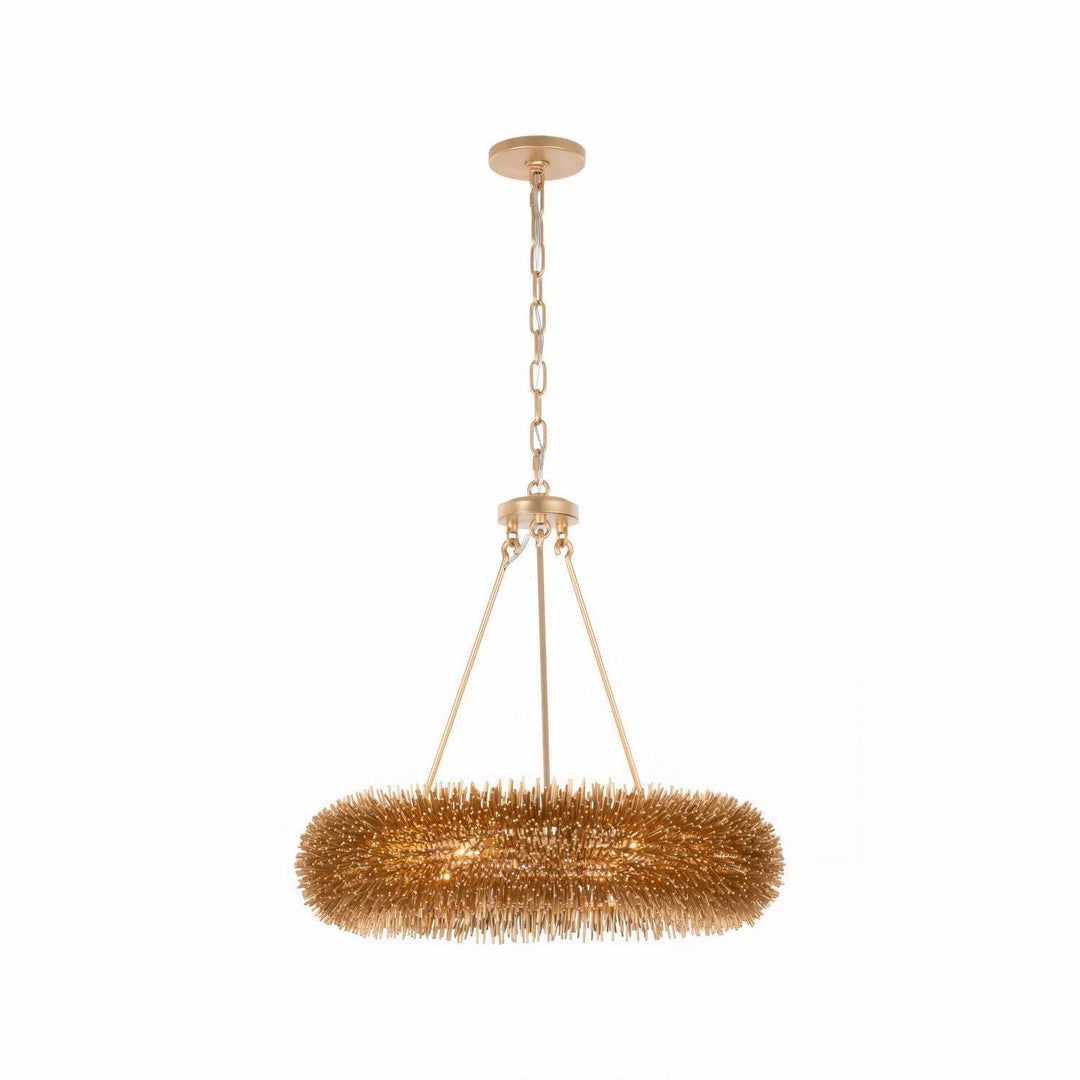 Urchin Six Light Pendant in Gold Varaluz