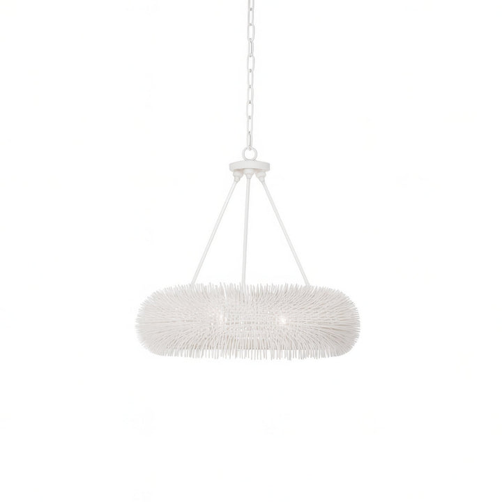 Urchin Six Light Pendant in White Varaluz