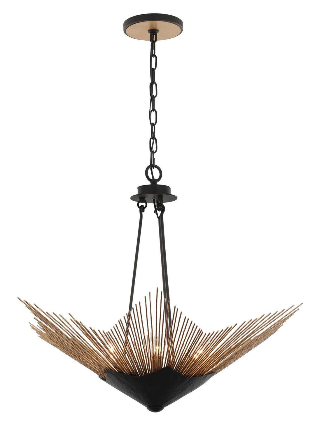 Aristocrat Six Light Pendant in Dark Bronze / French Gold Varaluz