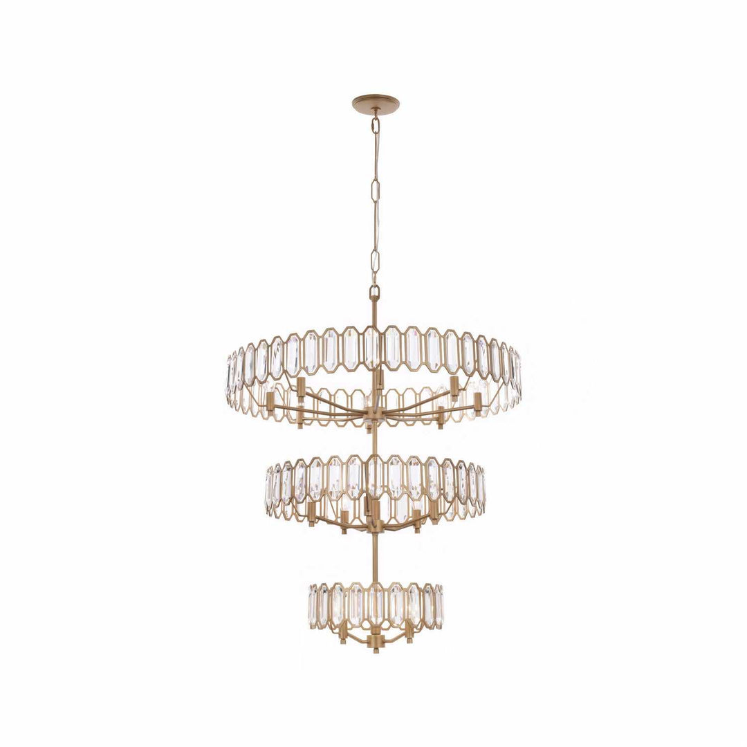 Drama Club 16 Light Pendant in Brass Kisser Varaluz