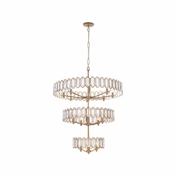 Drama Club 16 Light Pendant in Brass Kisser Varaluz