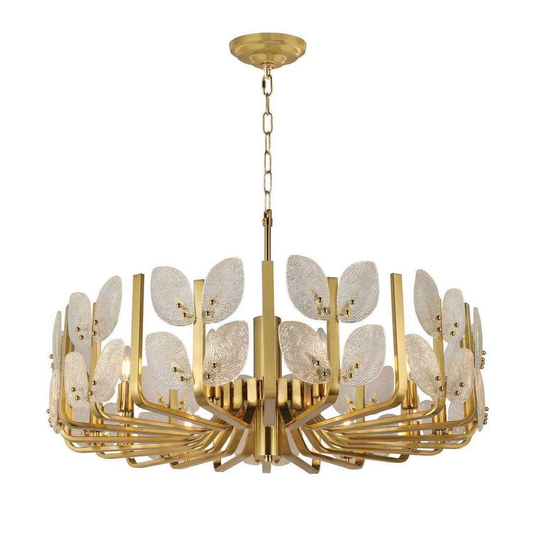 Brass Tax 11 Light Chandelier in Satin Brass Varaluz