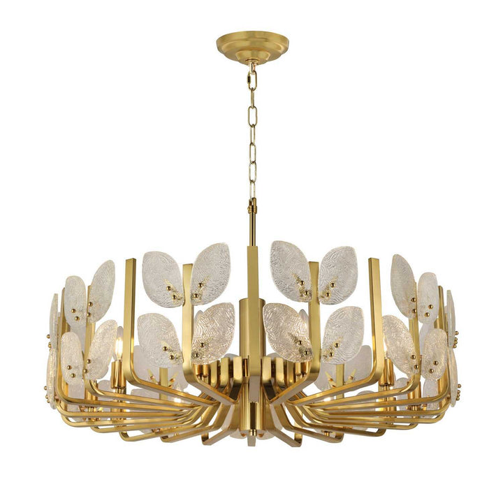 Brass Tax 11 Light Chandelier in Satin Brass Varaluz