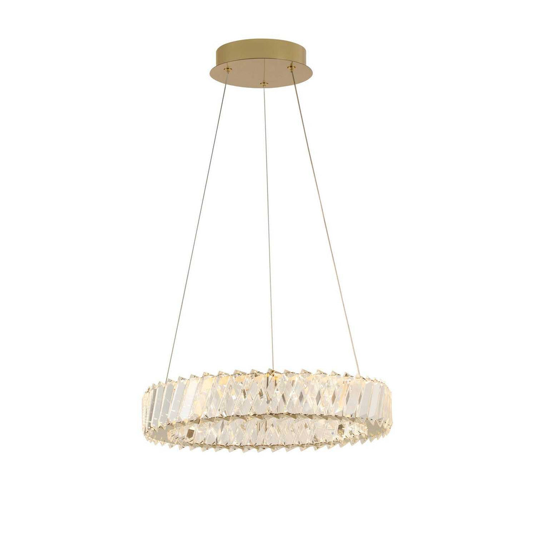Golden Ratio LED Pendant in Satin Gold Varaluz