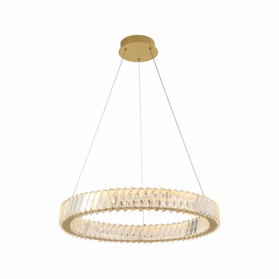 Golden Ratio LED Pendant in Satin Gold Varaluz