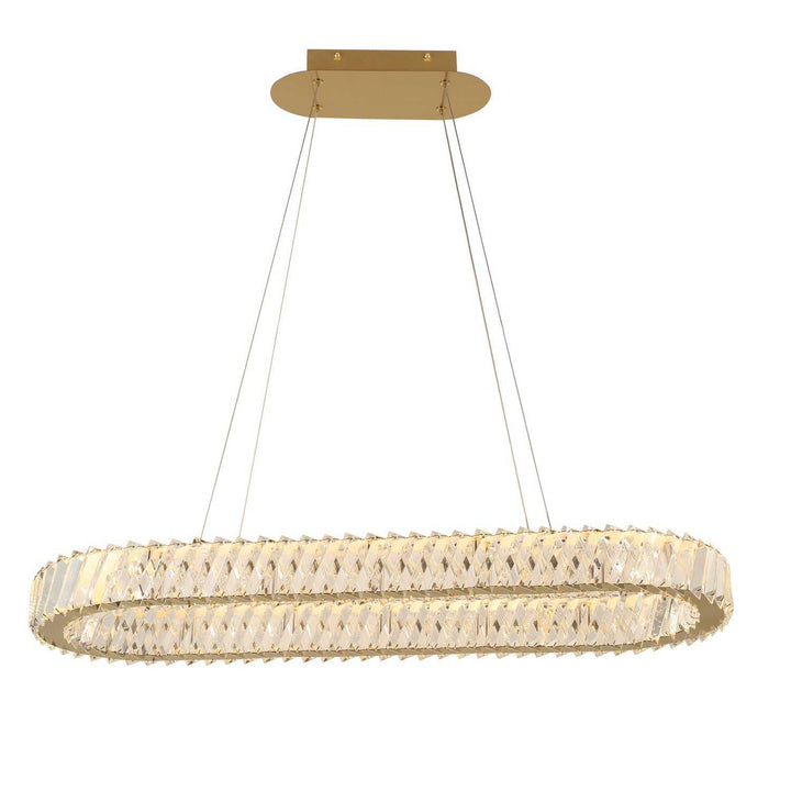 Golden Ratio LED Pendant in Satin Gold Varaluz