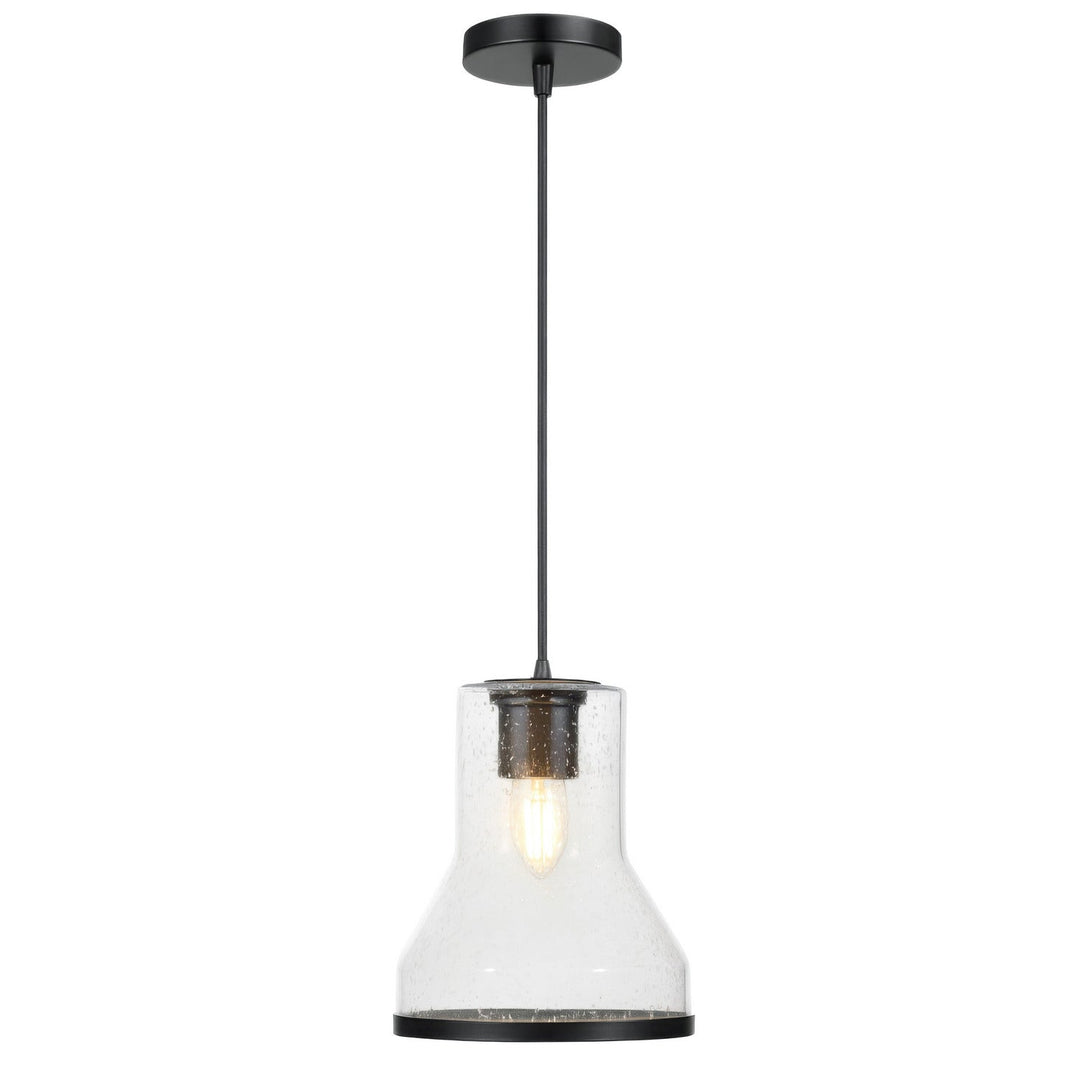 Alicia One Light Pendant in Matte Black Varaluz