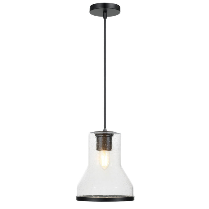Alicia One Light Pendant in Matte Black Varaluz
