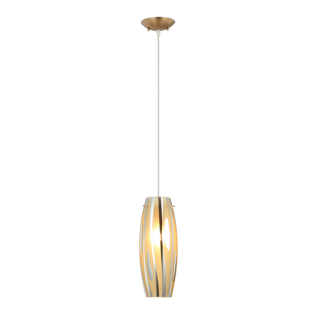 Chroman Empire One Light Pendant in Satin Gold Varaluz