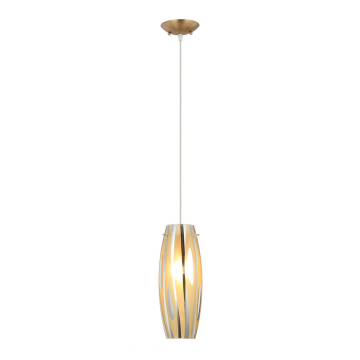 Chroman Empire One Light Pendant in Satin Gold Varaluz