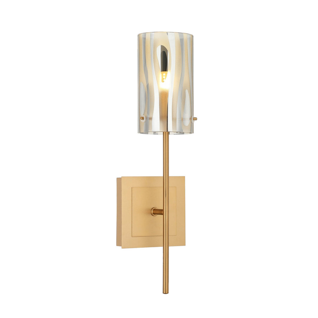 Chroman Empire One Light Wall Sconce in Satin Gold Varaluz