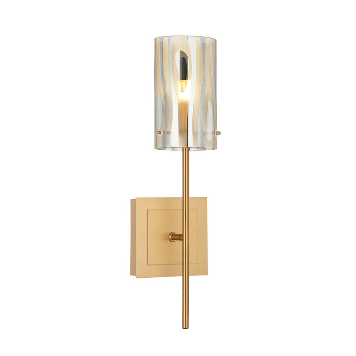 Chroman Empire One Light Wall Sconce in Satin Gold Varaluz