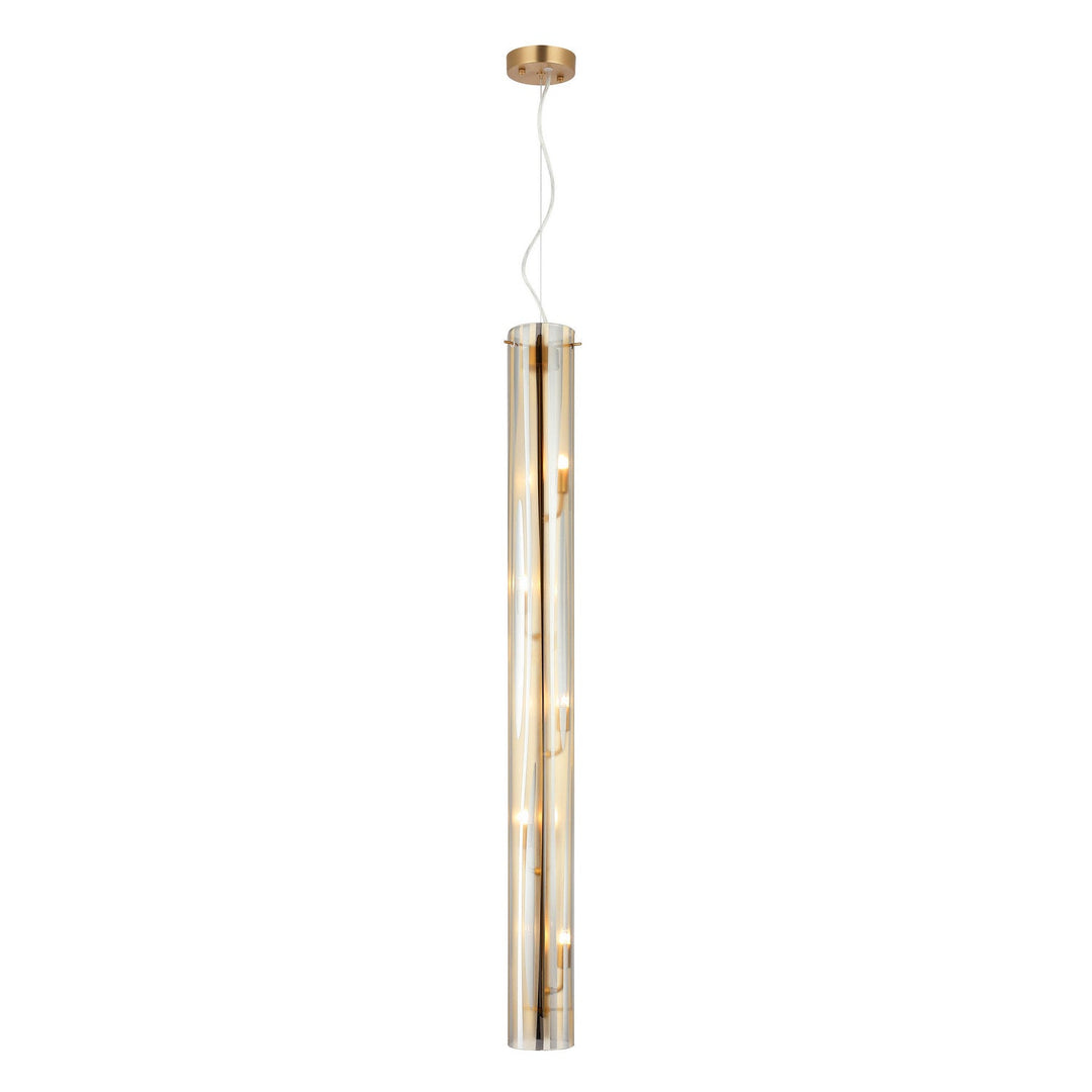Chroman Empire Five Light Pendant in Satin Gold Varaluz