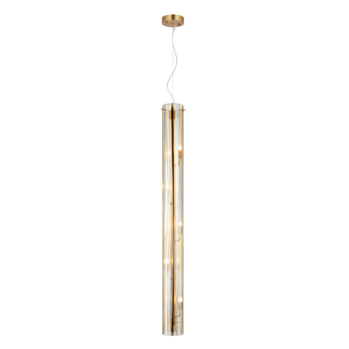 Chroman Empire Five Light Pendant in Satin Gold Varaluz