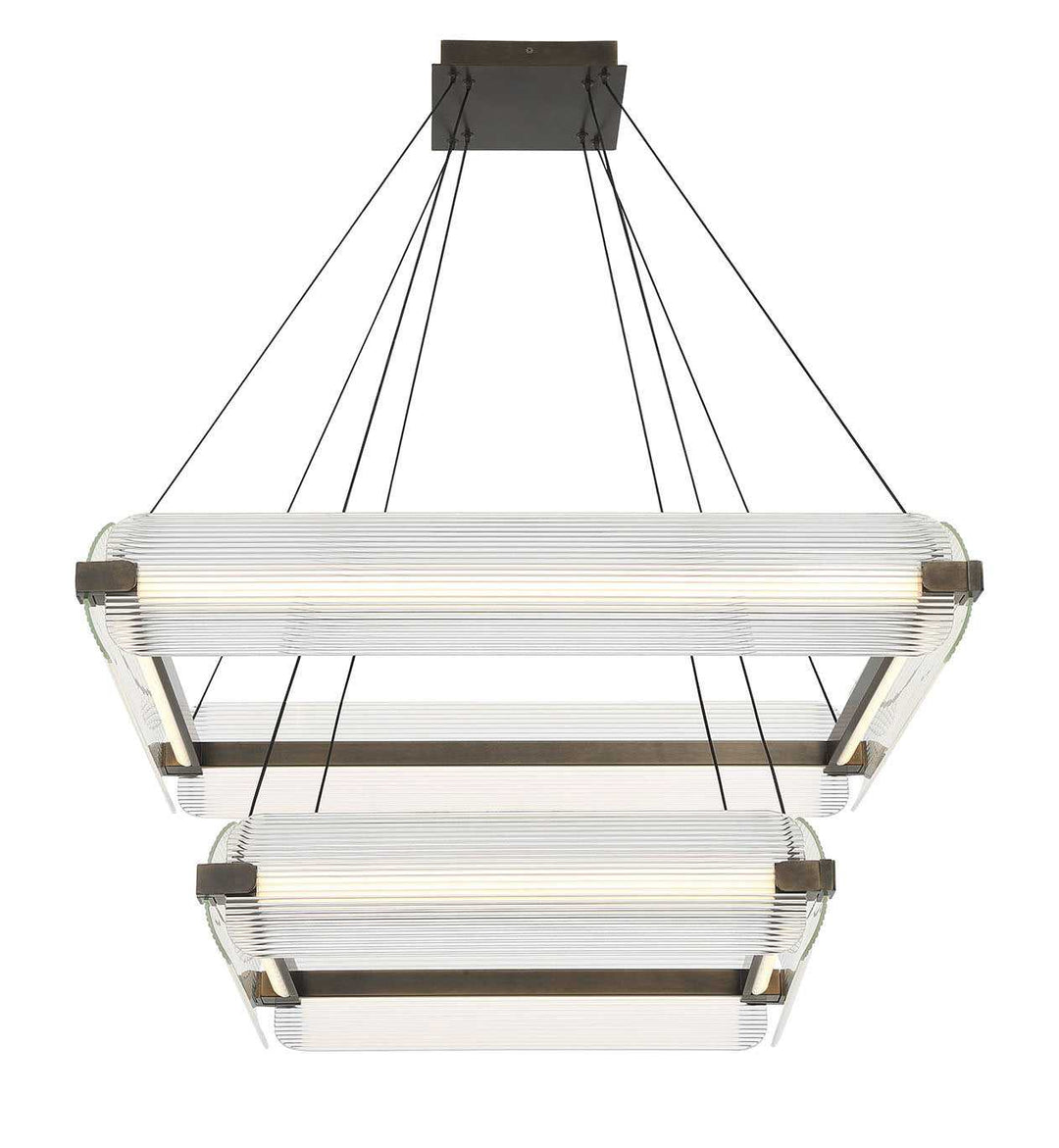 Neoness LED Chandelier in Weathered Brass Eurofase Canada