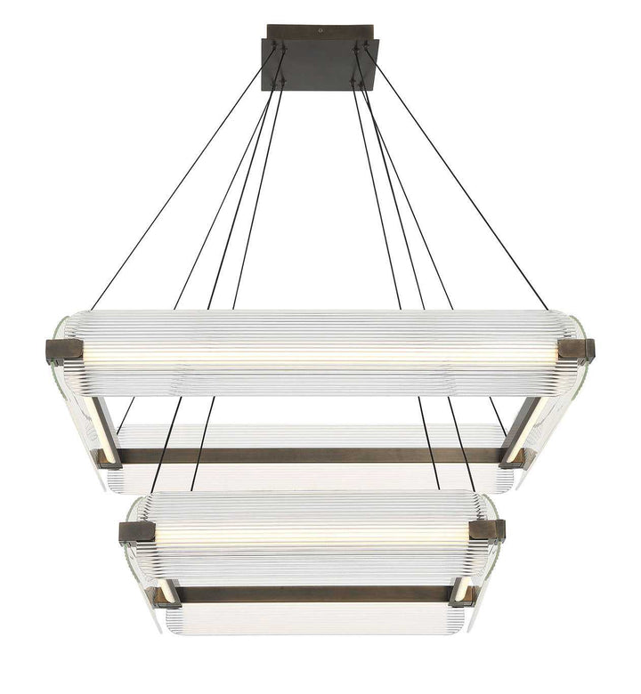Neoness LED Chandelier in Weathered Brass Eurofase Canada
