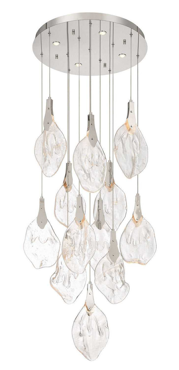 Jateo LED Chandelier in Polished Nickel Eurofase Canada