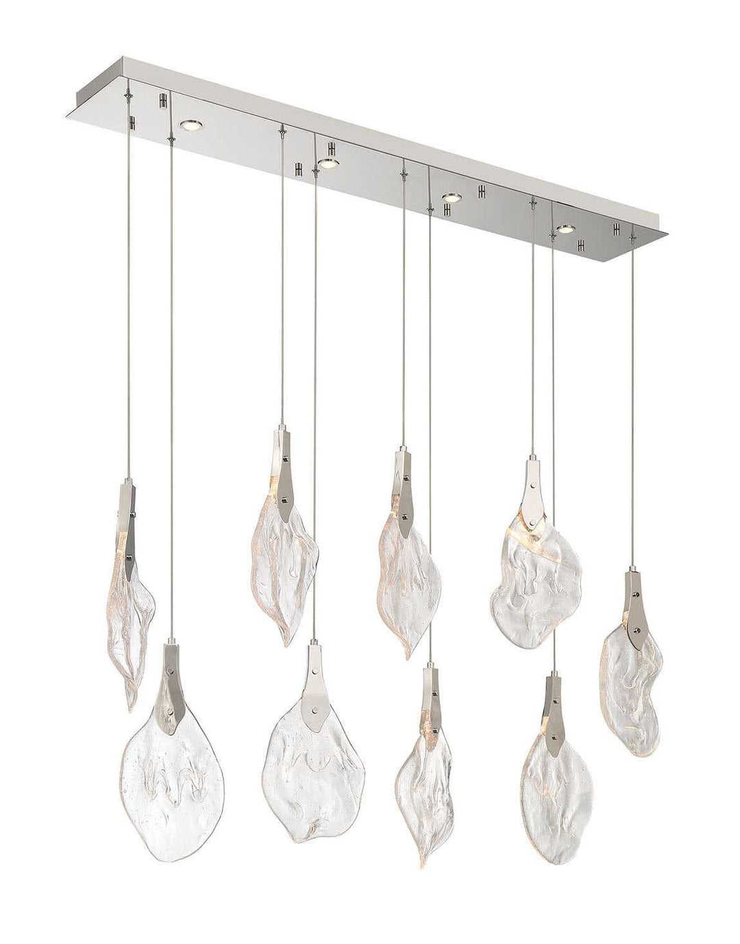 Jateo LED Linear Chandelier in Polished Nickel Eurofase Canada