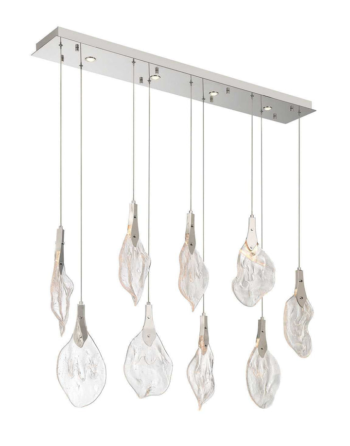 Jateo LED Linear Chandelier in Polished Nickel Eurofase Canada