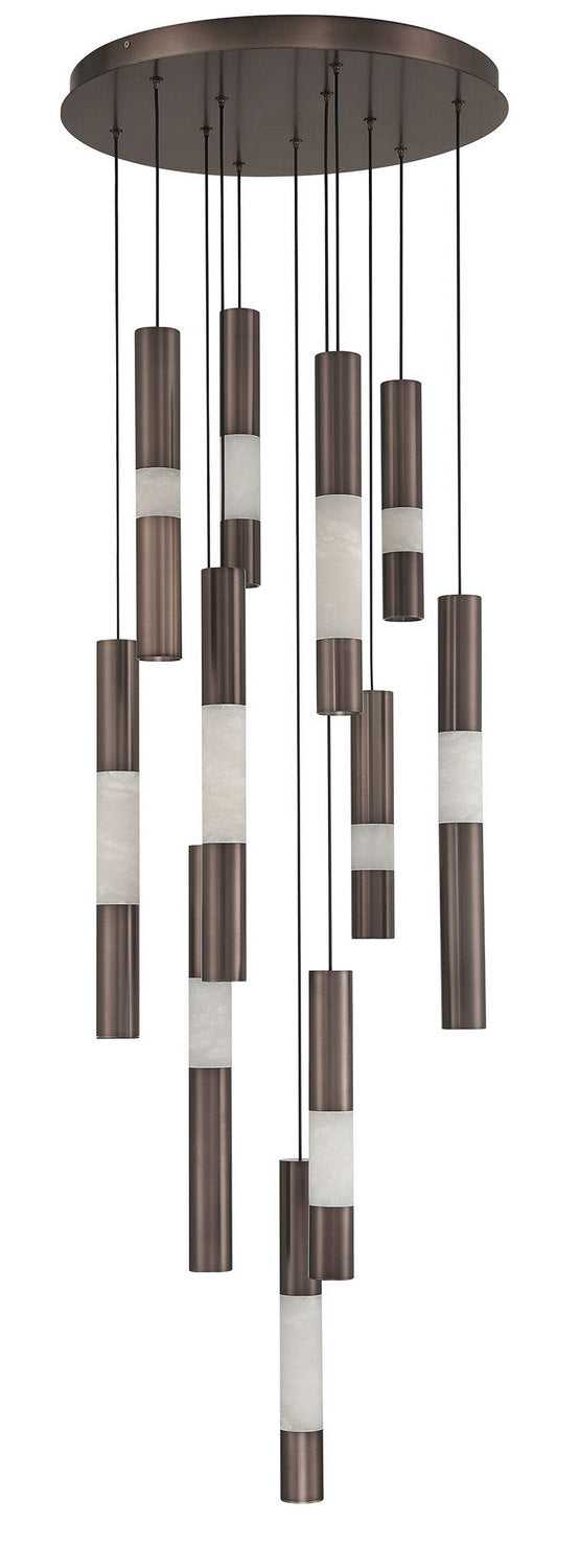 Ronda LED Chandelier in Harlow Bronze Eurofase Canada
