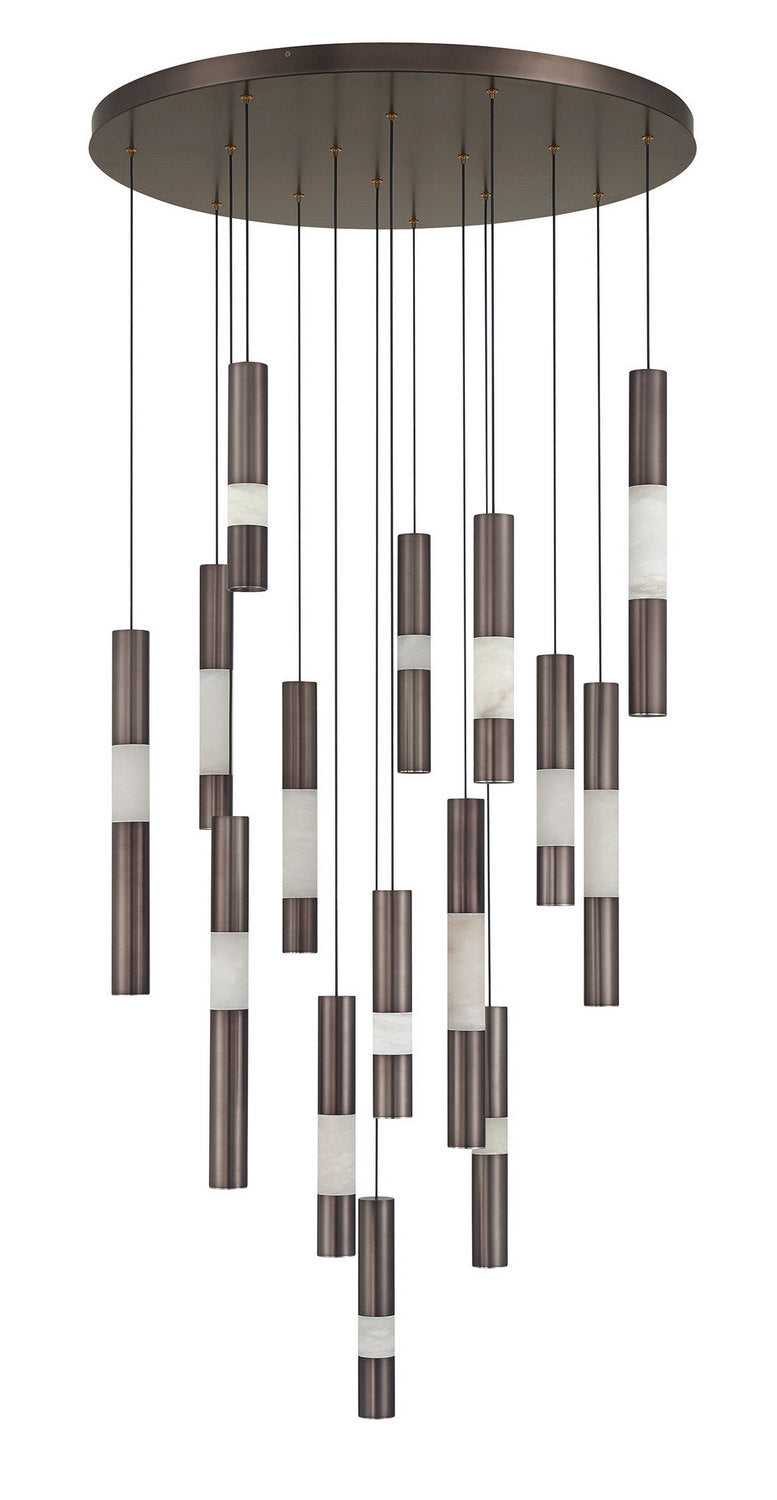 Ronda LED Chandelier in Harlow Bronze Eurofase Canada