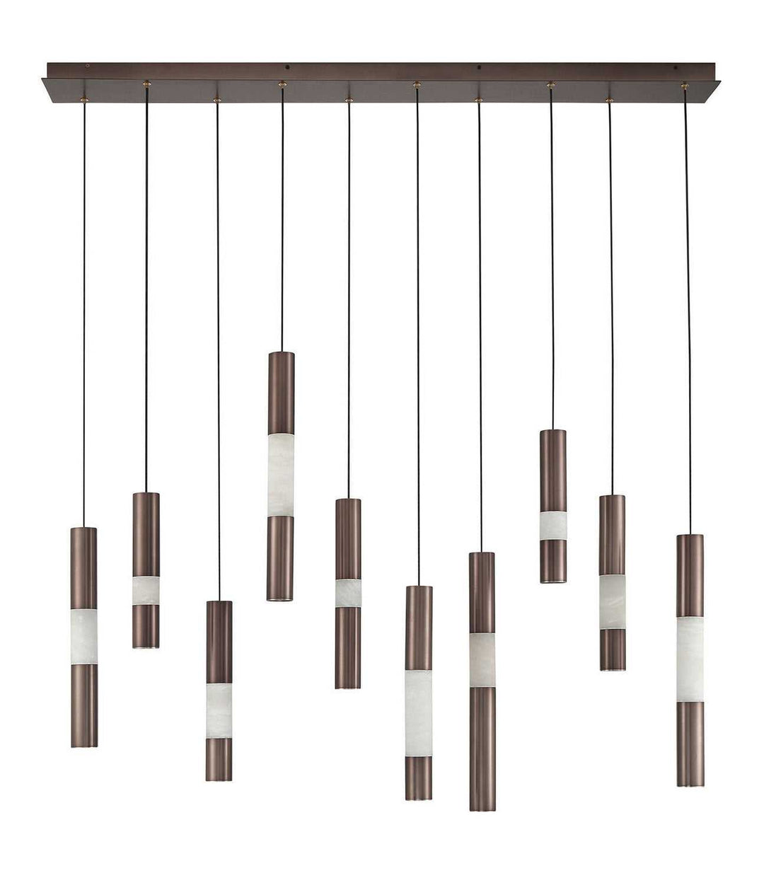 Ronda LED Linear Chandelier in Harlow Bronze Eurofase Canada