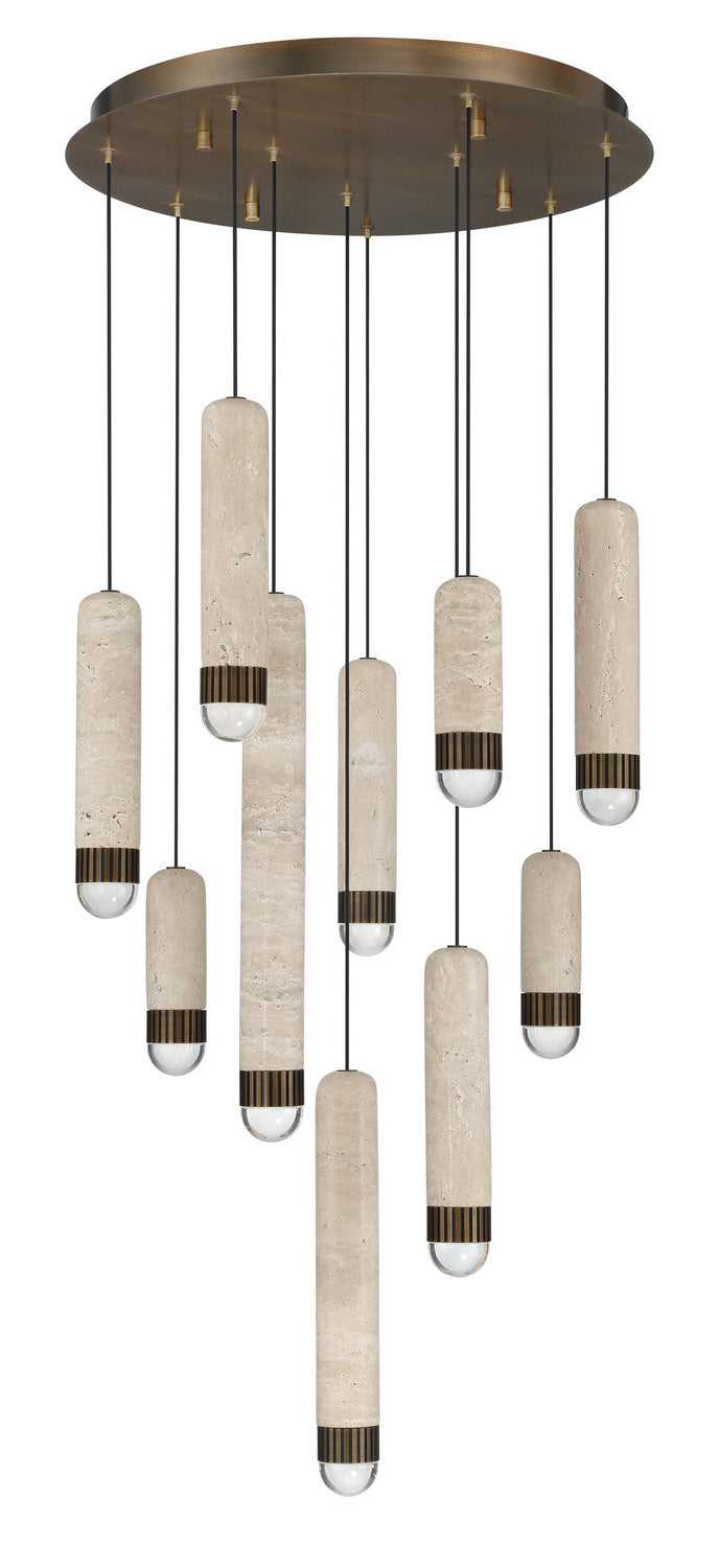 Cambre LED Chandelier in Antique Brass Eurofase Canada