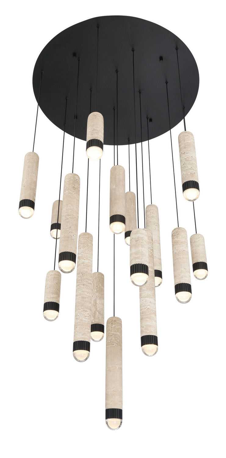 Cambre LED Chandelier in Matte Black Eurofase Canada