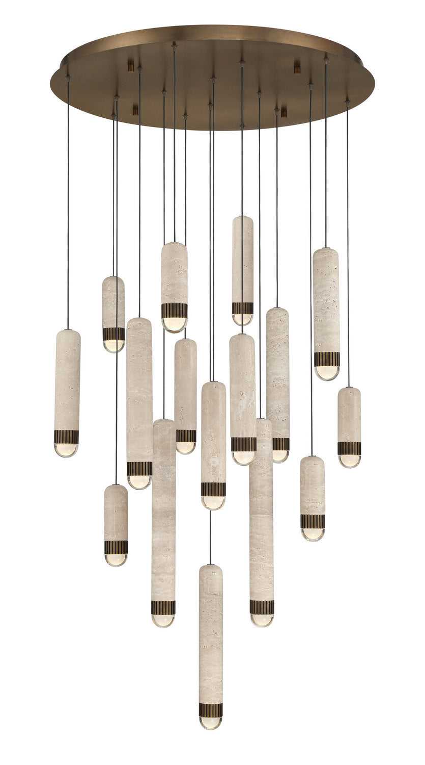 Cambre LED Chandelier in Antique Brass Eurofase Canada