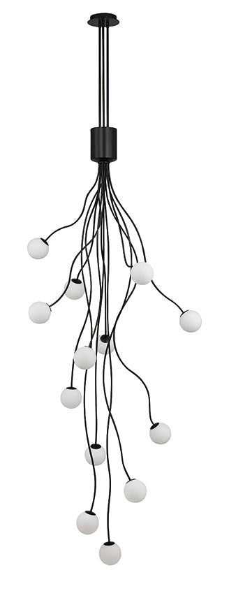 Athena LED Chandelier in Matte Black Eurofase Canada
