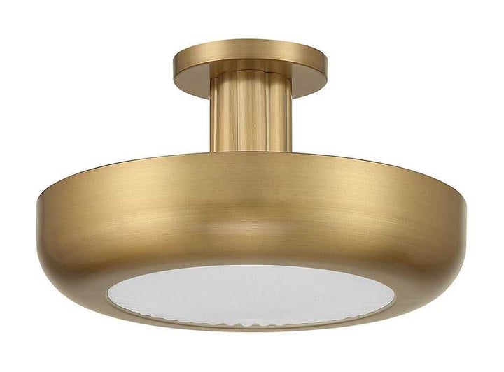 Macey LED Semi-Flush Mount in Antique Brass Eurofase Canada