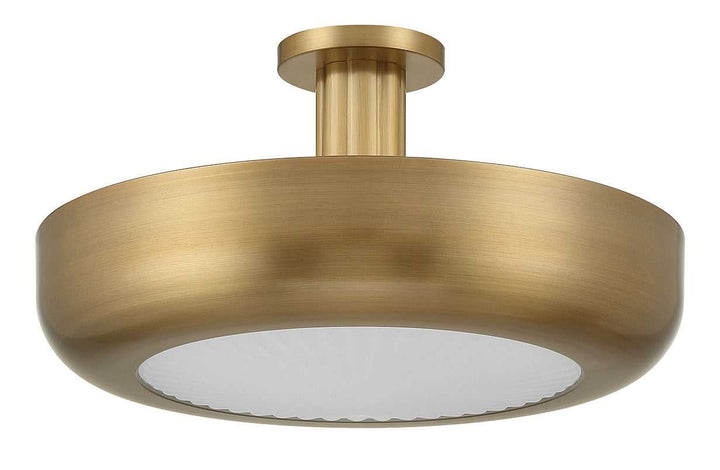 Macey LED Semi-Flush Mount in Antique Brass Eurofase Canada