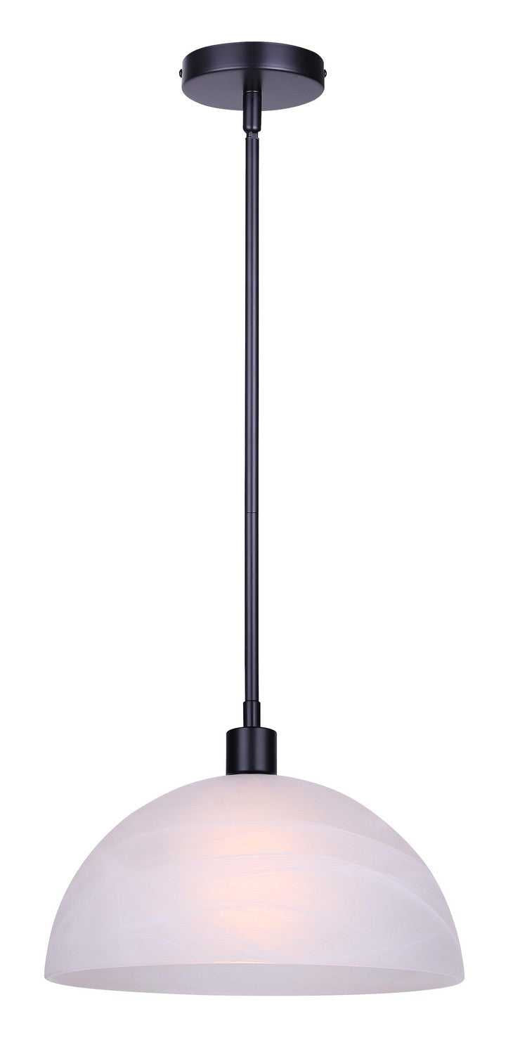 Marek One Light Pendant in Matte Black Canarm Canada
